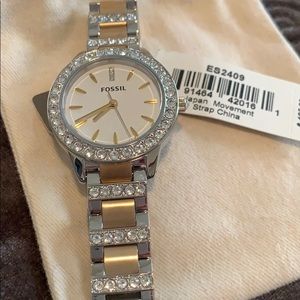 Fossil Analog White Dial Watch